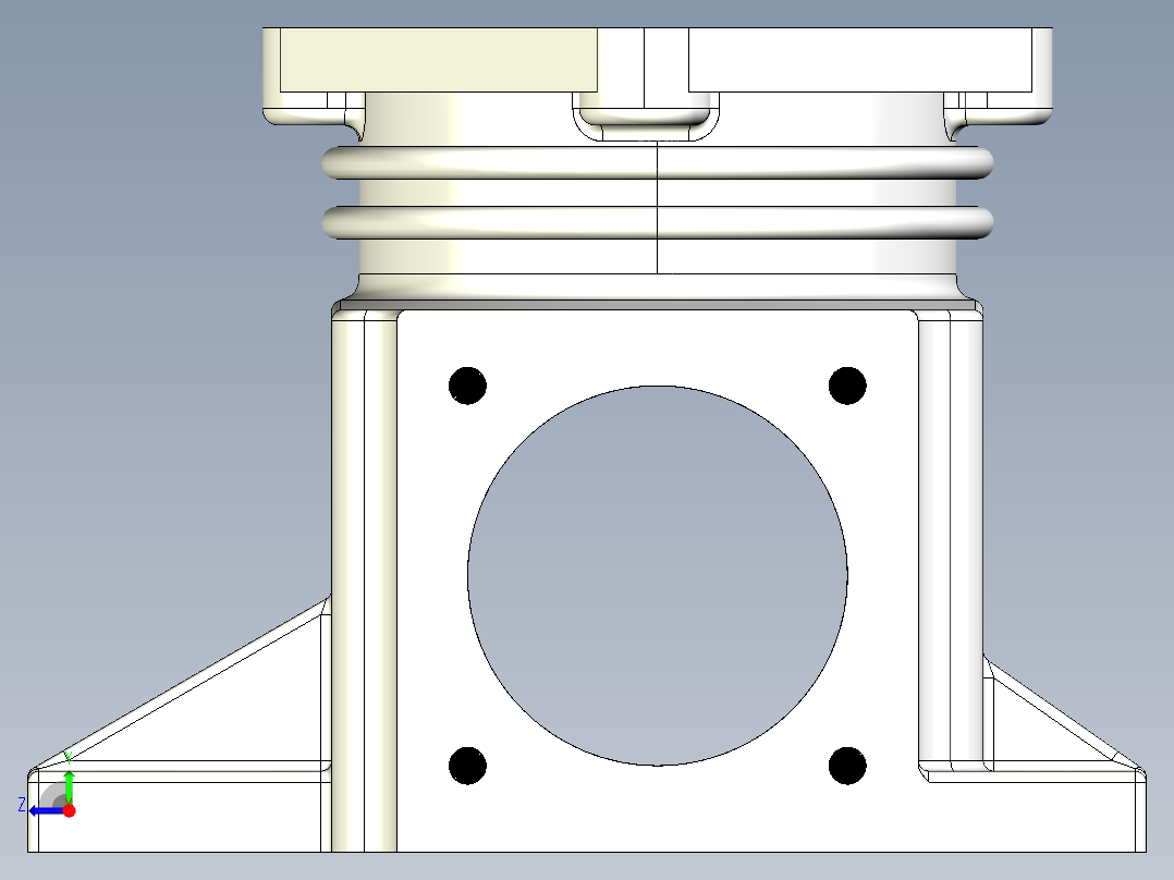 气泵泵体原件右视图