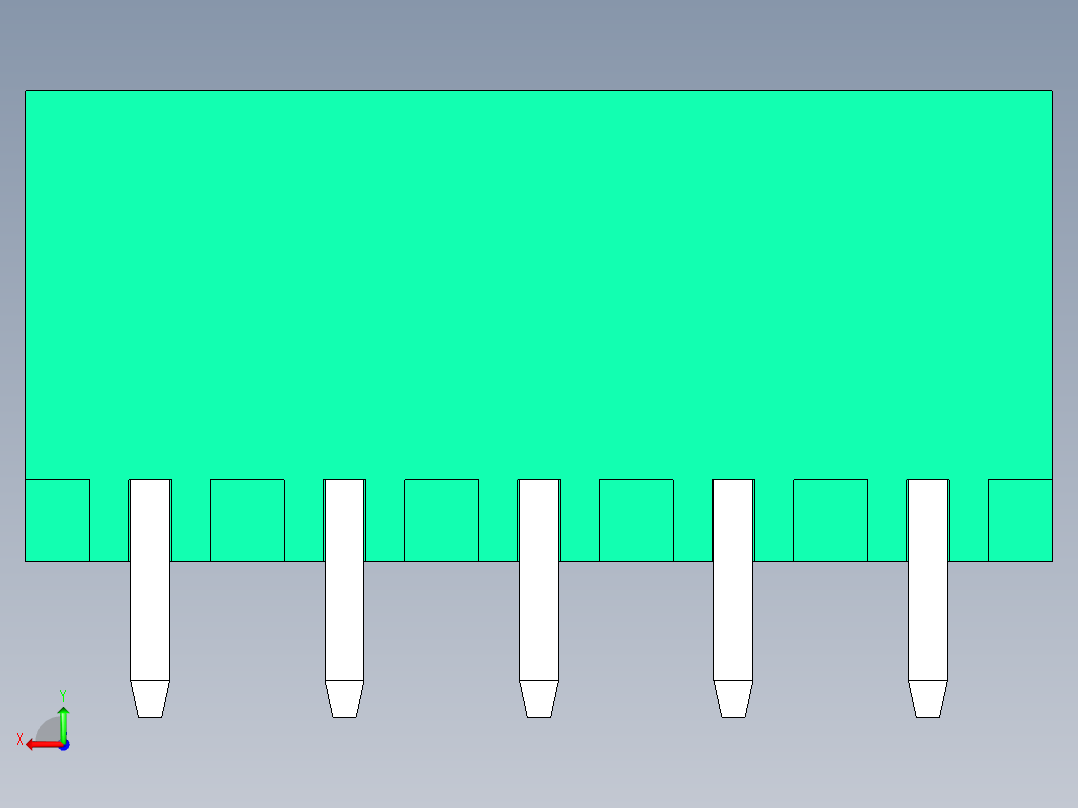 DEGSON 2EDG 系列 5.0mm 可插拔接线端子组-2EDGVC-5.0-05P-14-00AH后视图