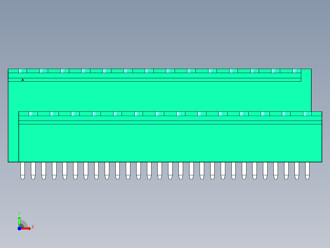 DEGSON 2EDG 系列 5.0mm 可插拔接线端子组-2EDGVTC-5.0-28P-14-00AH前视图