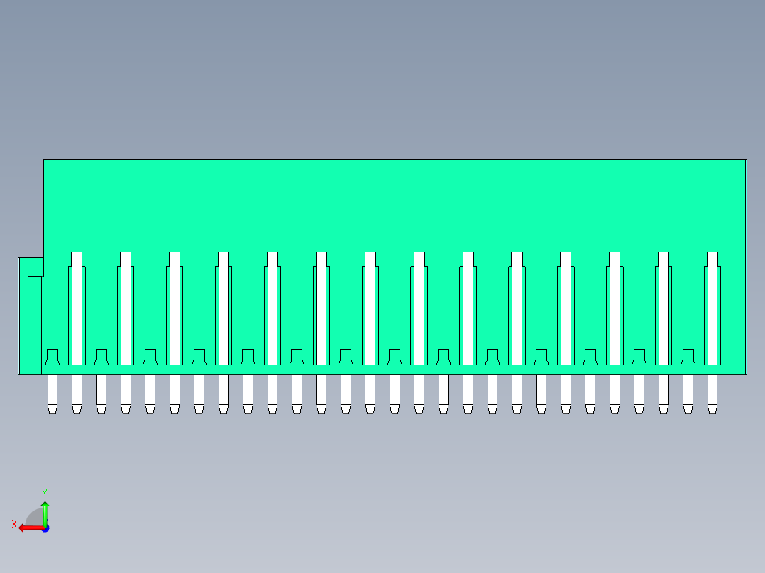 DEGSON 2EDG 系列 5.0mm 可插拔接线端子组-2EDGVTC-5.0-28P-14-00AH后视图