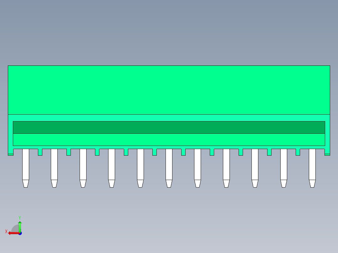 DEGSON 15EDG 系列 3.5mm 插拔式接线端子 FullPack-15EDGLC-3.5-11P-14-00AH后视图