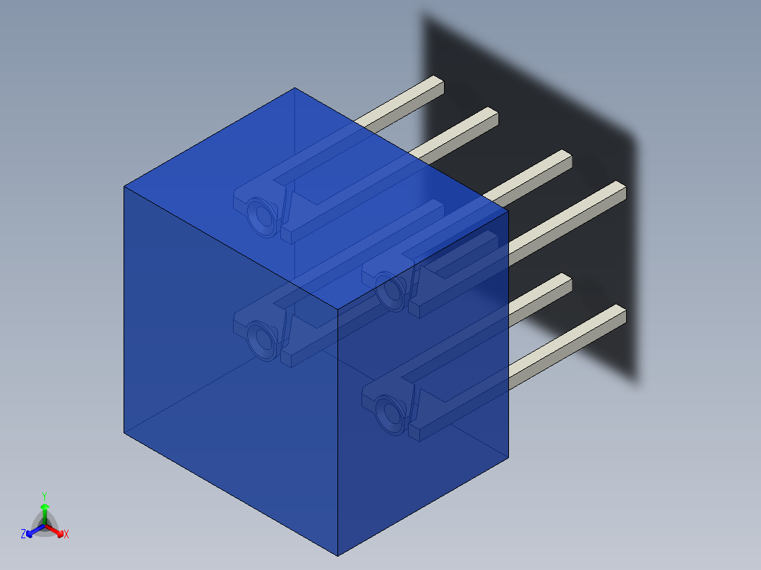 LED_L-875-4_Blue_10x10mm正等轴测图