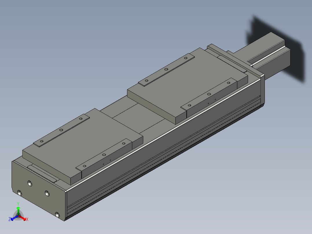 直线模组LHC17-S300-M设计图纸主视图