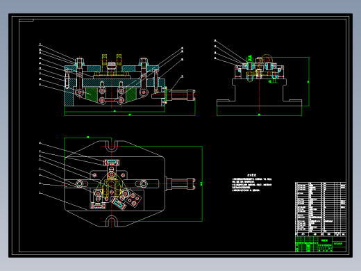 操纵杆支架加工工艺及钻3-Ф11孔夹具设计【气缸夹紧】【原创设计】