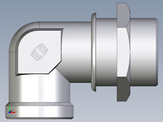 卡套式工业通用硬管接头EO_Bulkhead_elbow_WSV42LOMD71前视缩略图