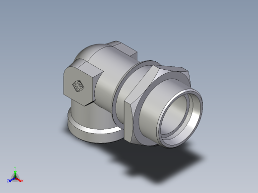 卡套式工业通用硬管接头EO_Bulkhead_elbow_WSV42LOMD71正等轴测缩略图