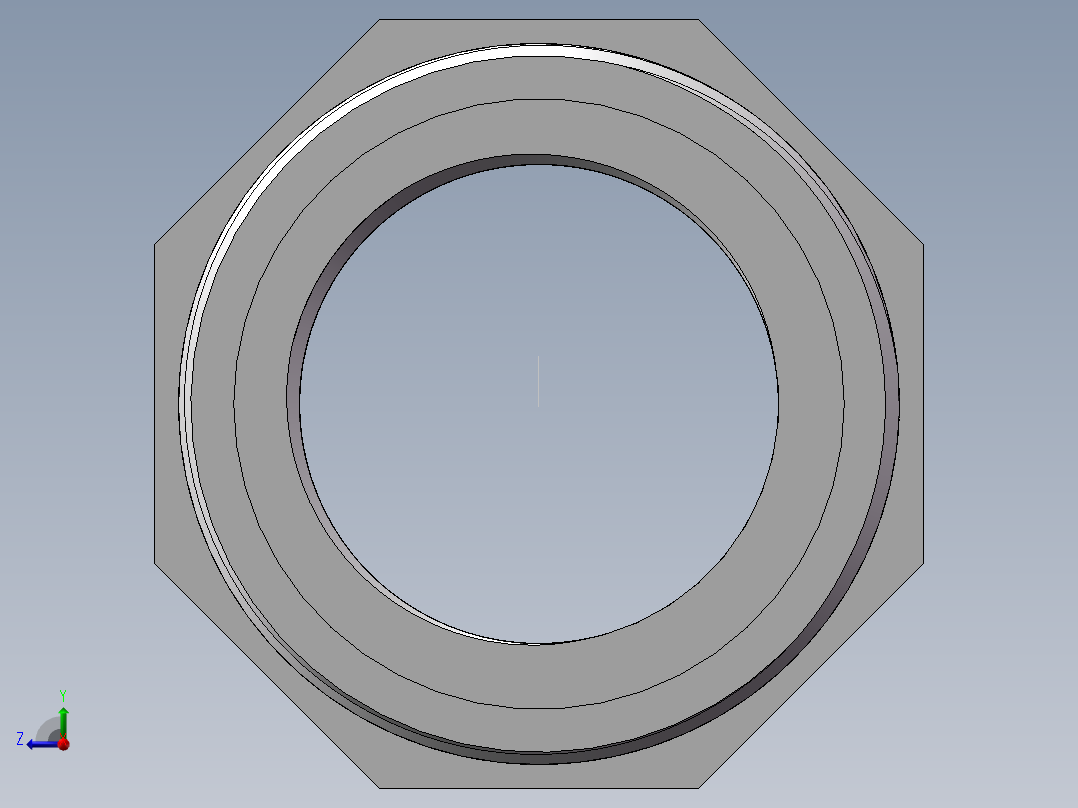 转接头-内外丝异径 DN50-DN32右视图