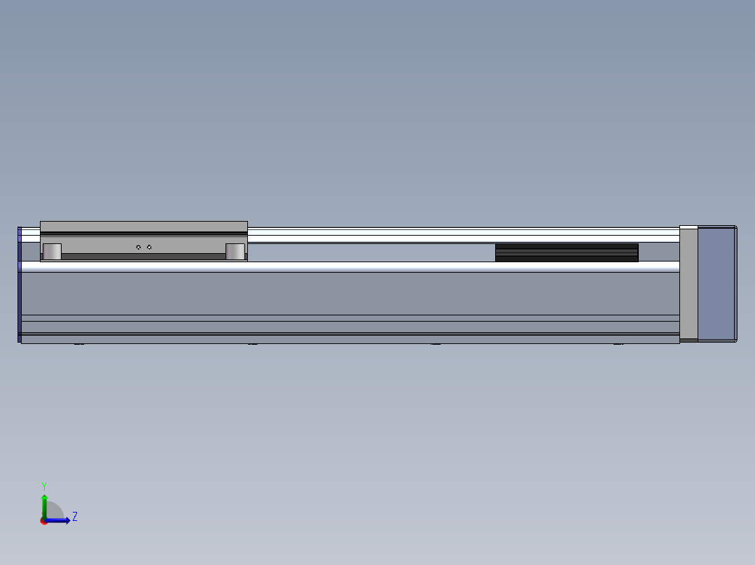 电动滑台模组SDM175左折模型左视图