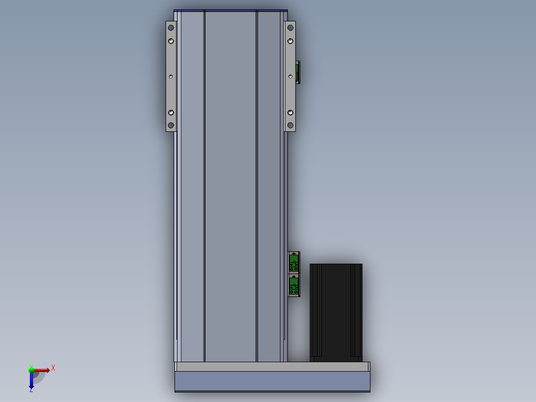 电动滑台模组SDM175左折模型俯视图