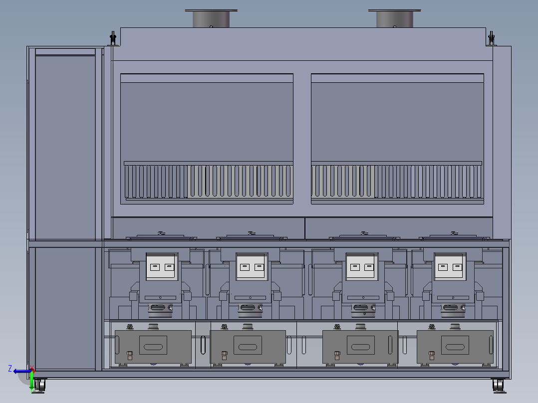 厚胶湿法去胶机前视图