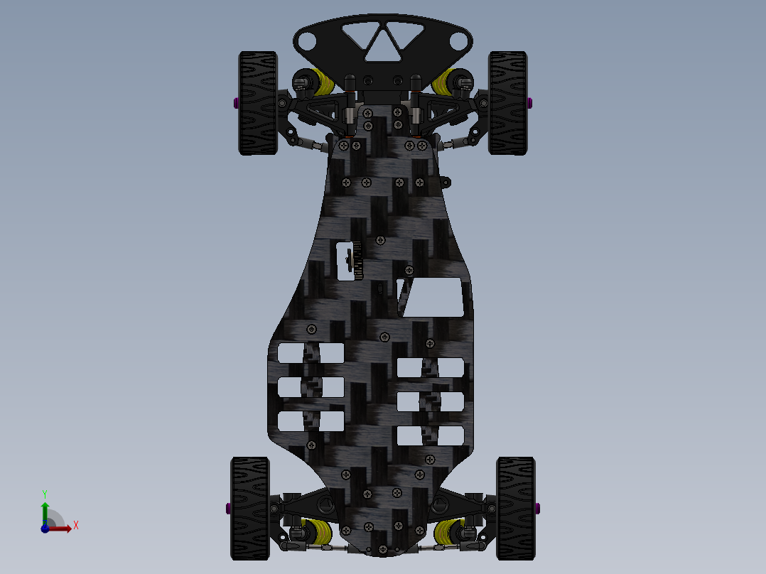 电动四轮驱动遥控模型车前视图