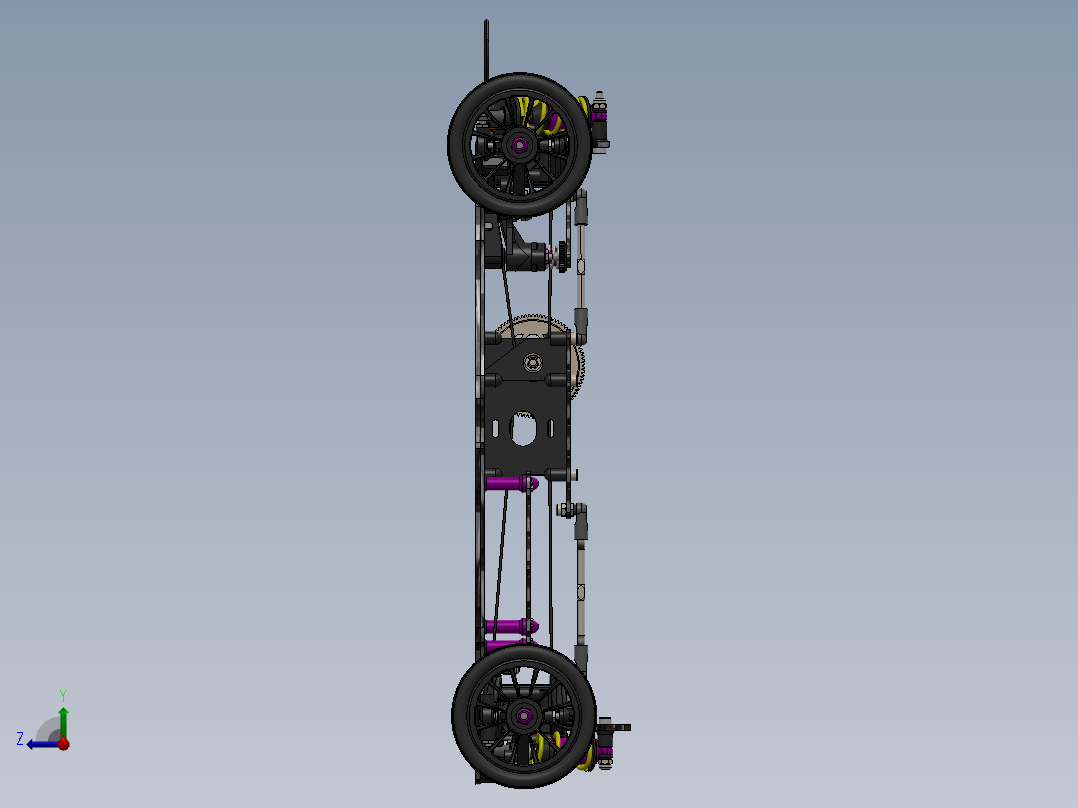 电动四轮驱动遥控模型车右视图