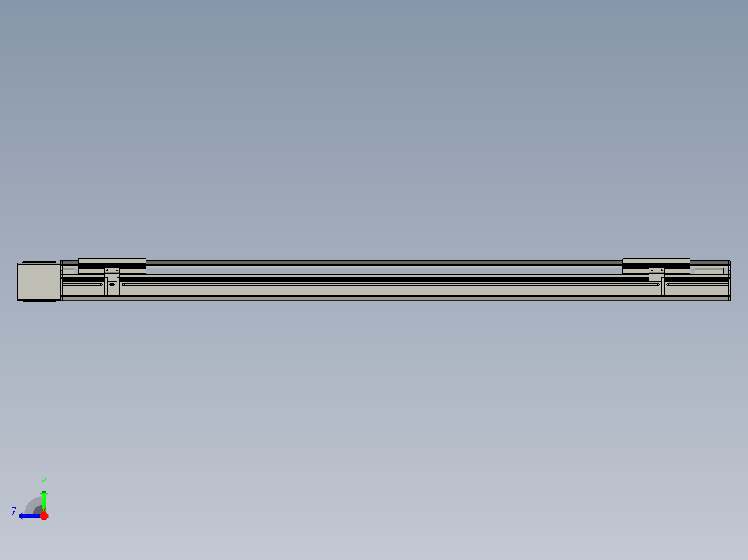 直线模组LHB17-L40-S1200-R(B)设计图纸右视图