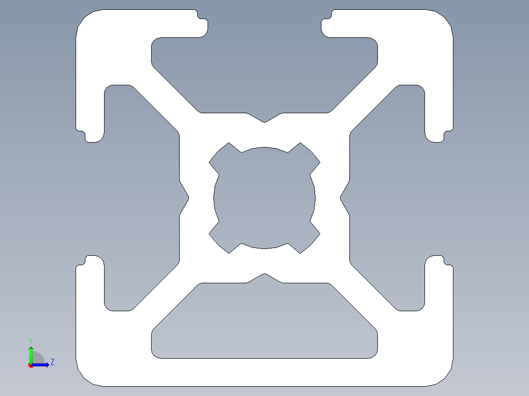 型材-BR 20X20 3N KJN992889.STEP左视图