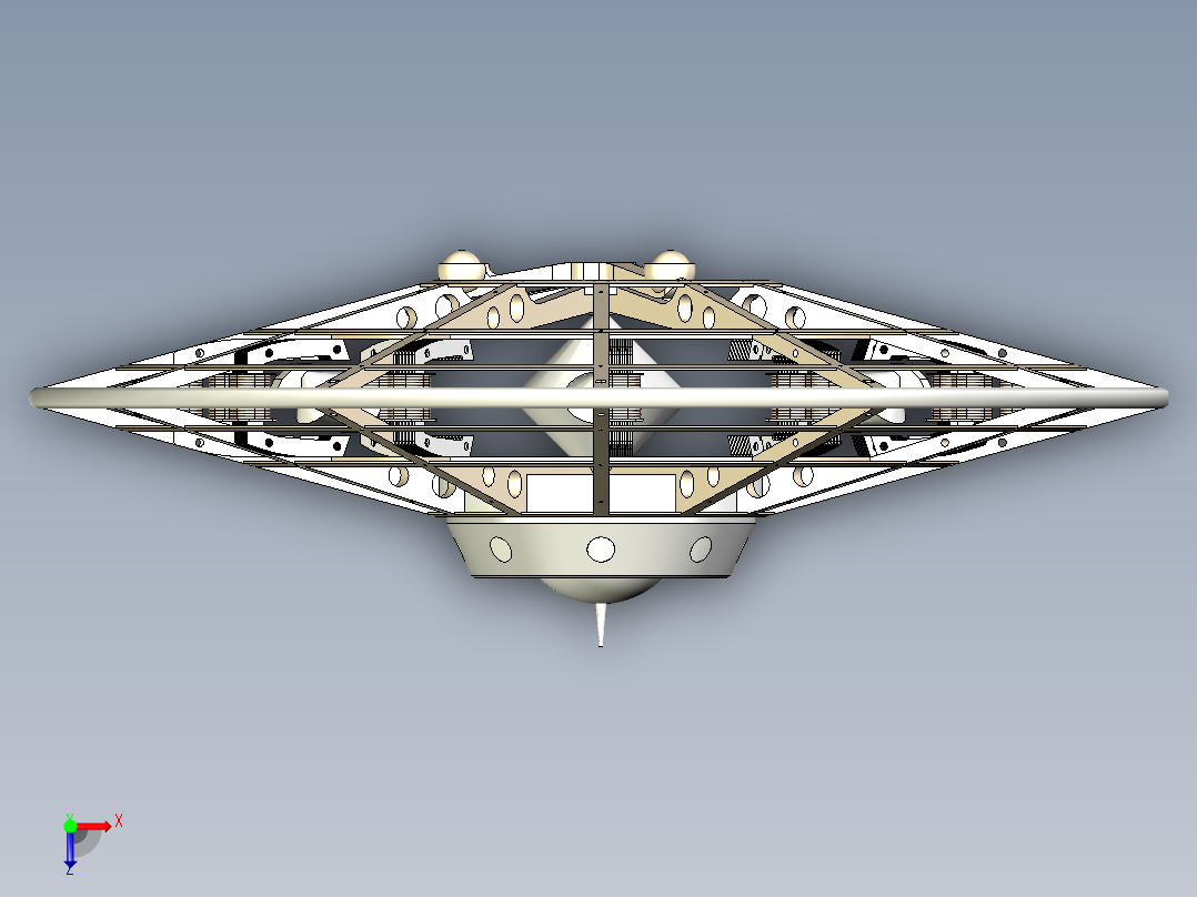 航空航天器俯视图
