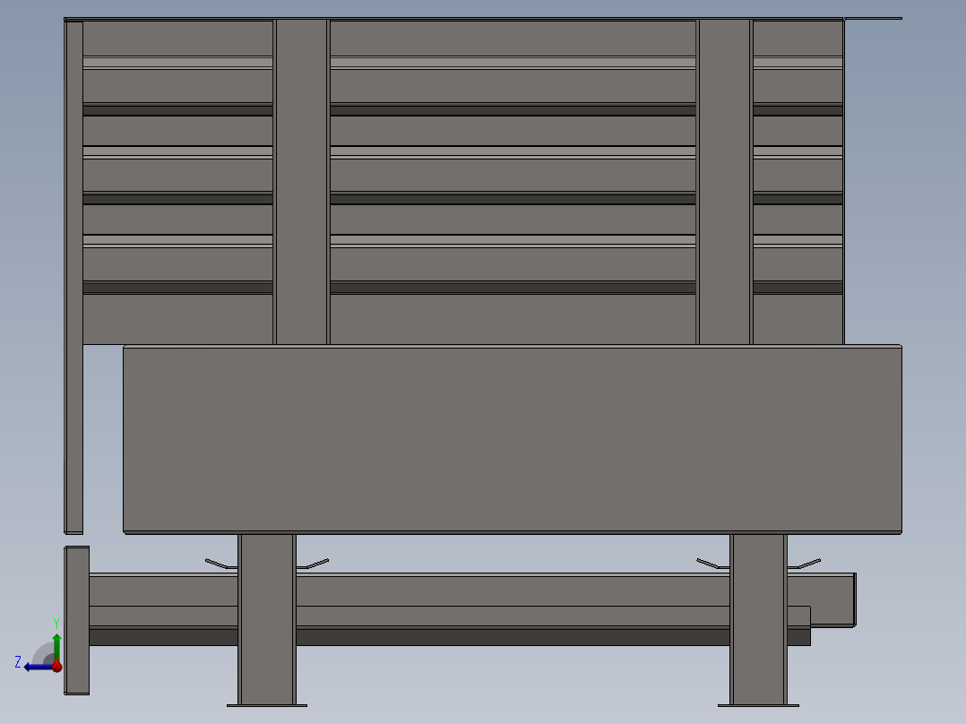 户外烧烤炉sw右视图