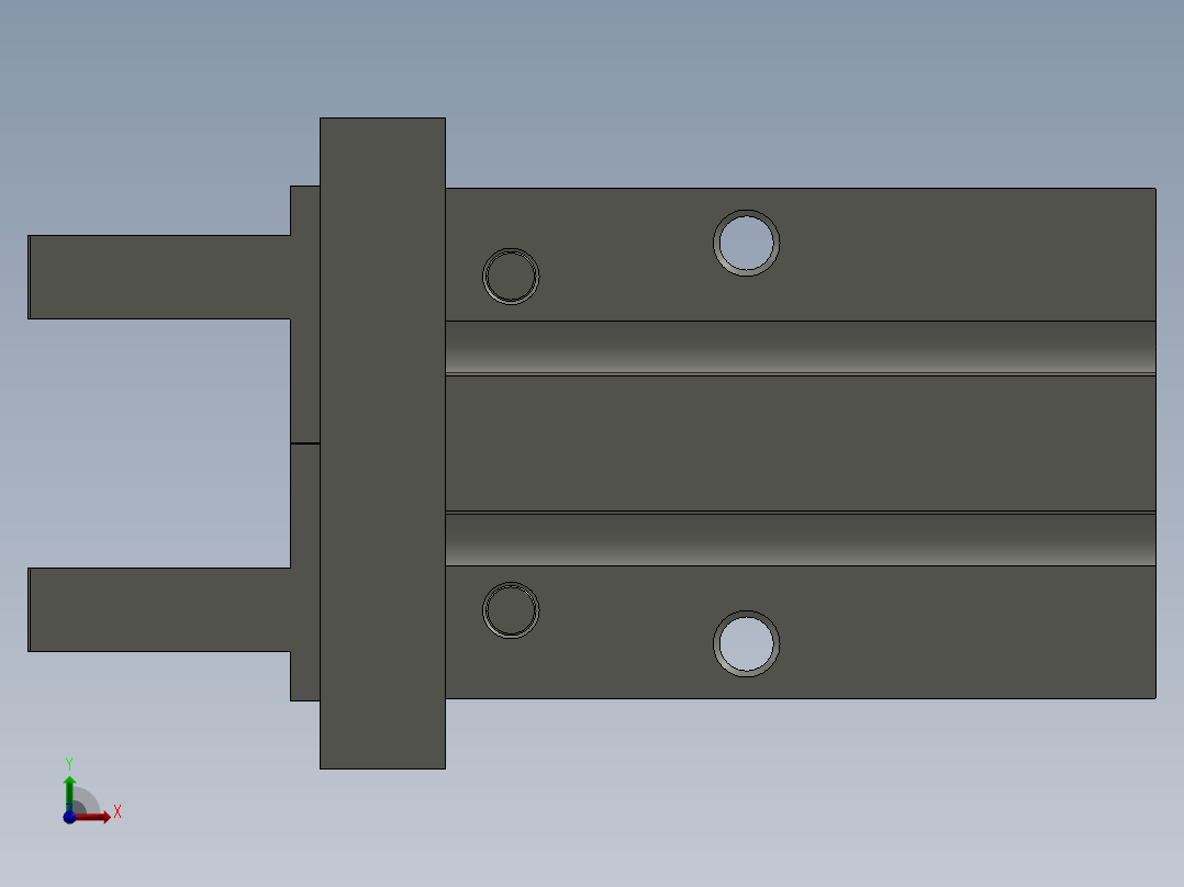 夹紧气缸HFZ16前视图