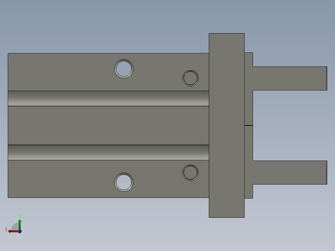 夹紧气缸HFZ16后视图