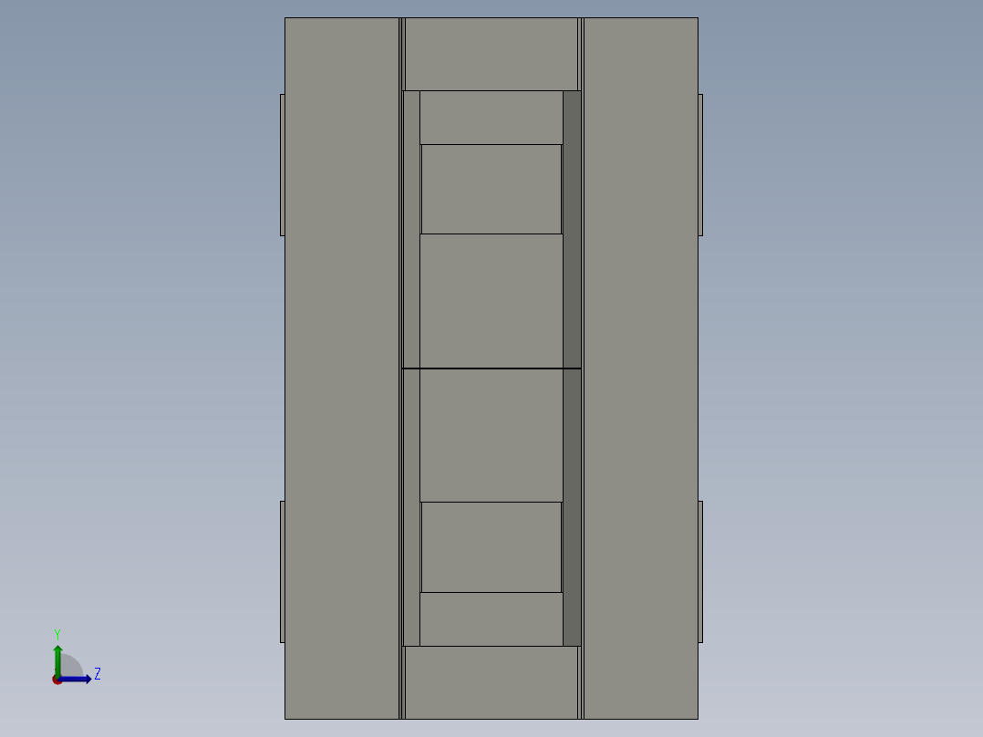 夹紧气缸HFZ16左视图