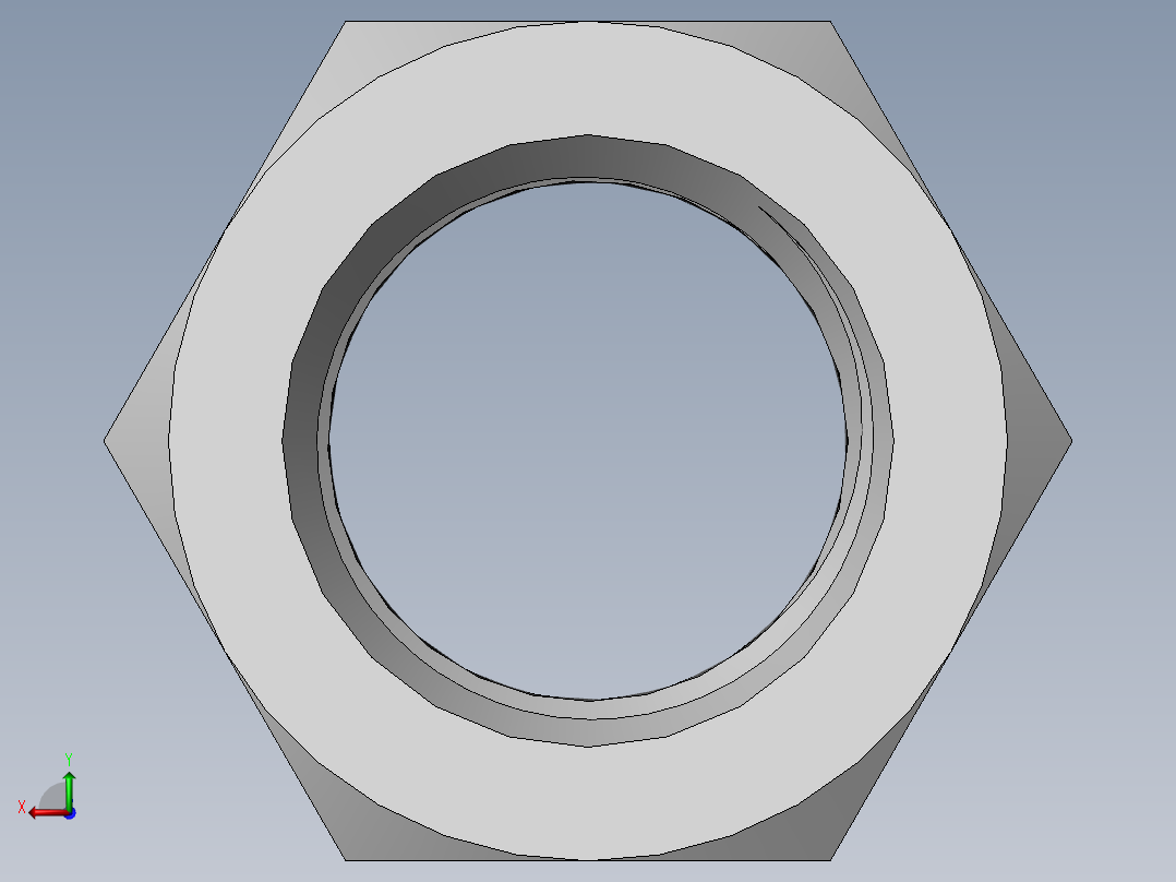 DIN 934 螺母-M76 Nut.SLDPRT后视图