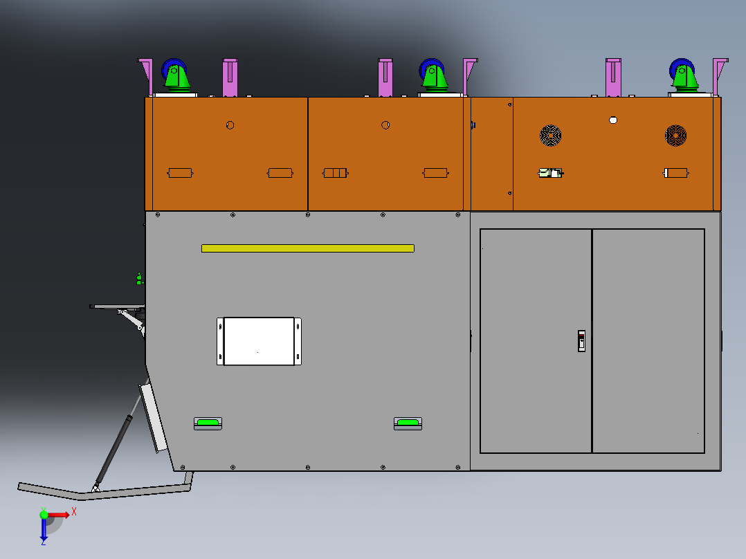 显示屏铝箔片平面度检测sw20可编辑俯视图