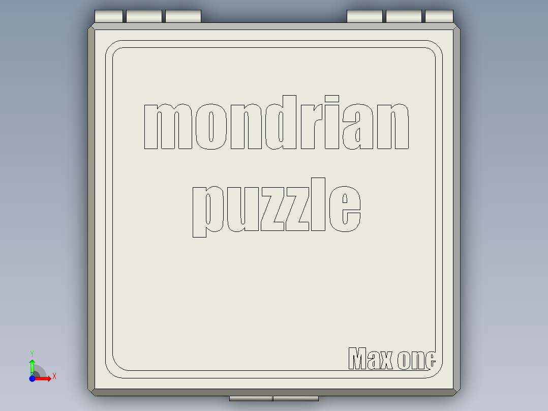 蒙德里安逻辑方块前视图