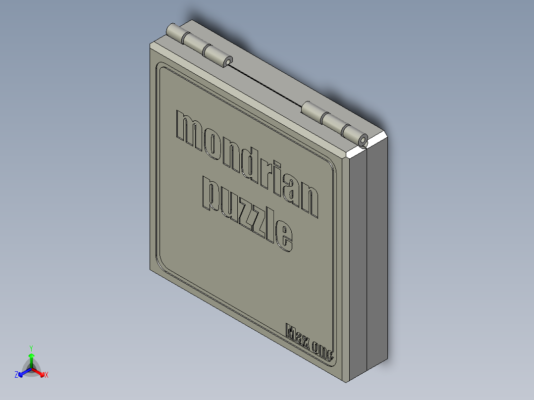 蒙德里安逻辑方块正等轴测图