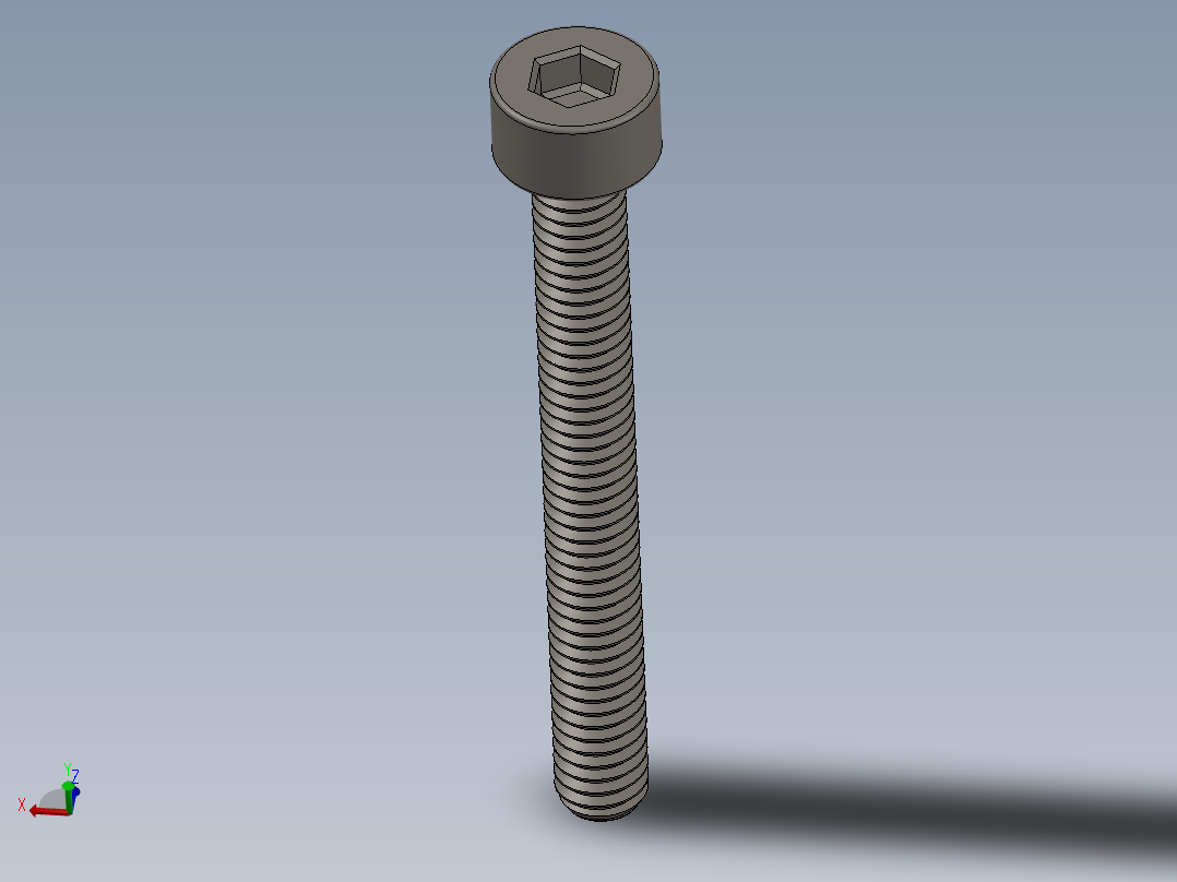 Screw_DIN_912_M2.5x22F_A2.SLDPRT公制内六角螺钉主视图