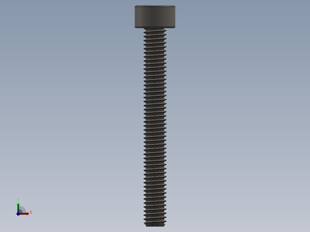 Screw_DIN_912_M2.5x22F_A2.SLDPRT公制内六角螺钉前视图
