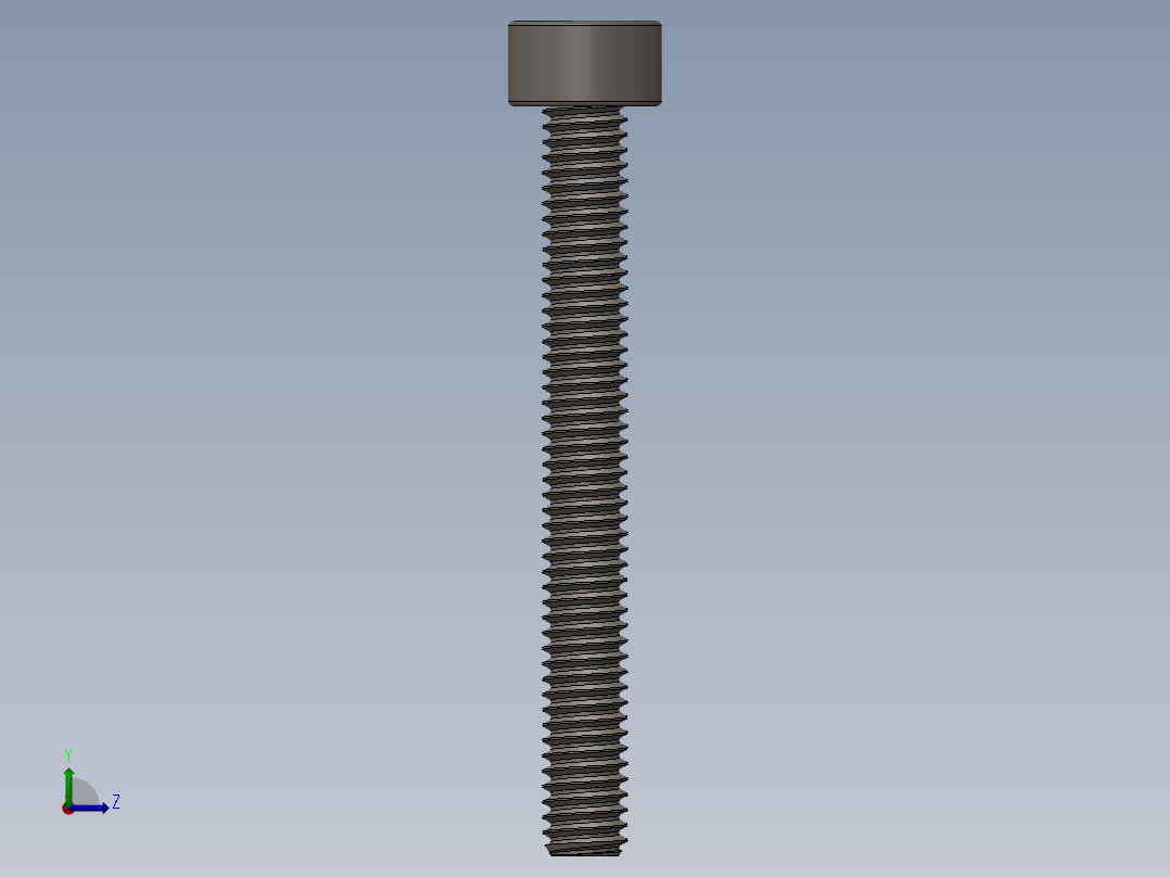 Screw_DIN_912_M2.5x22F_A2.SLDPRT公制内六角螺钉左视图