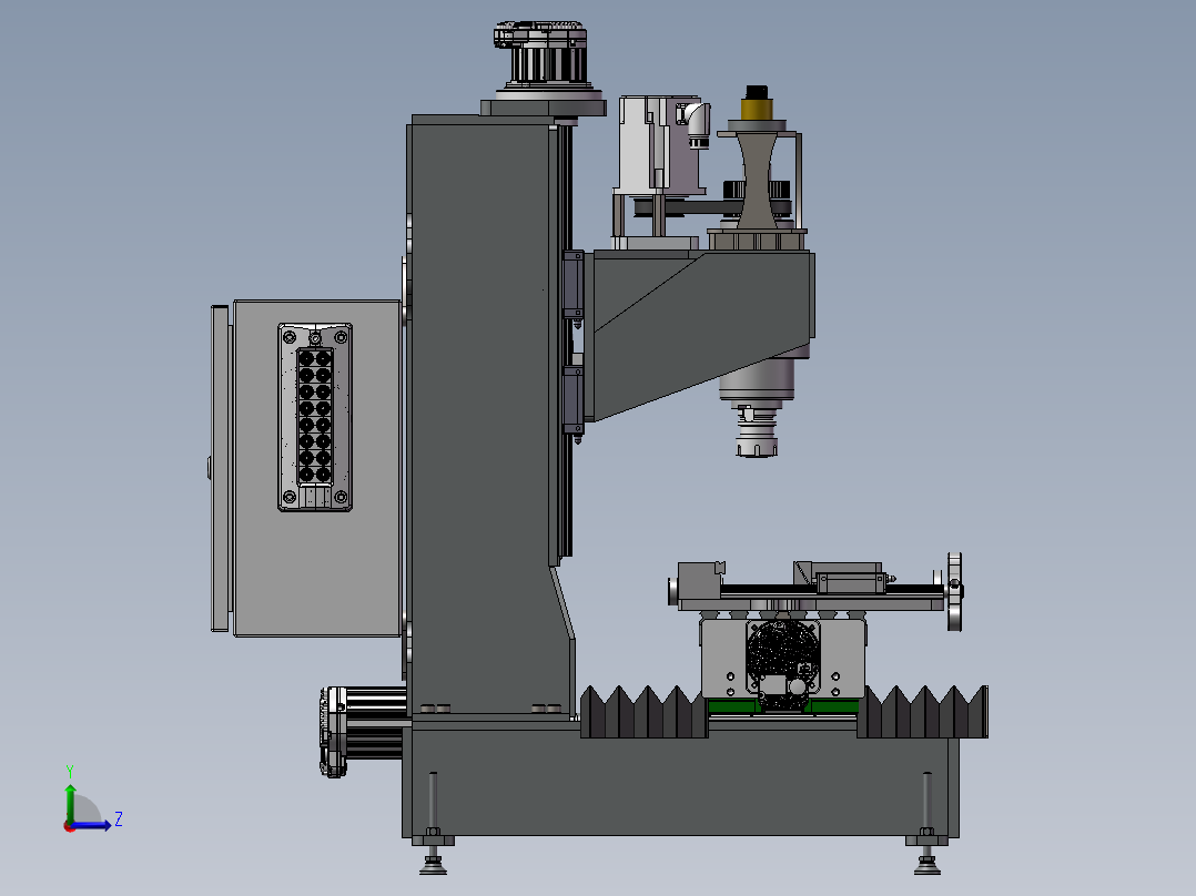 铣床、CNC数控铣床左视图