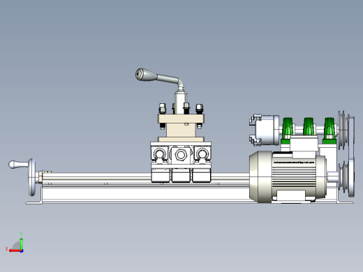 lathe车床核心结构3D图纸 Solidworks设计 附STEP IGS后视缩略图