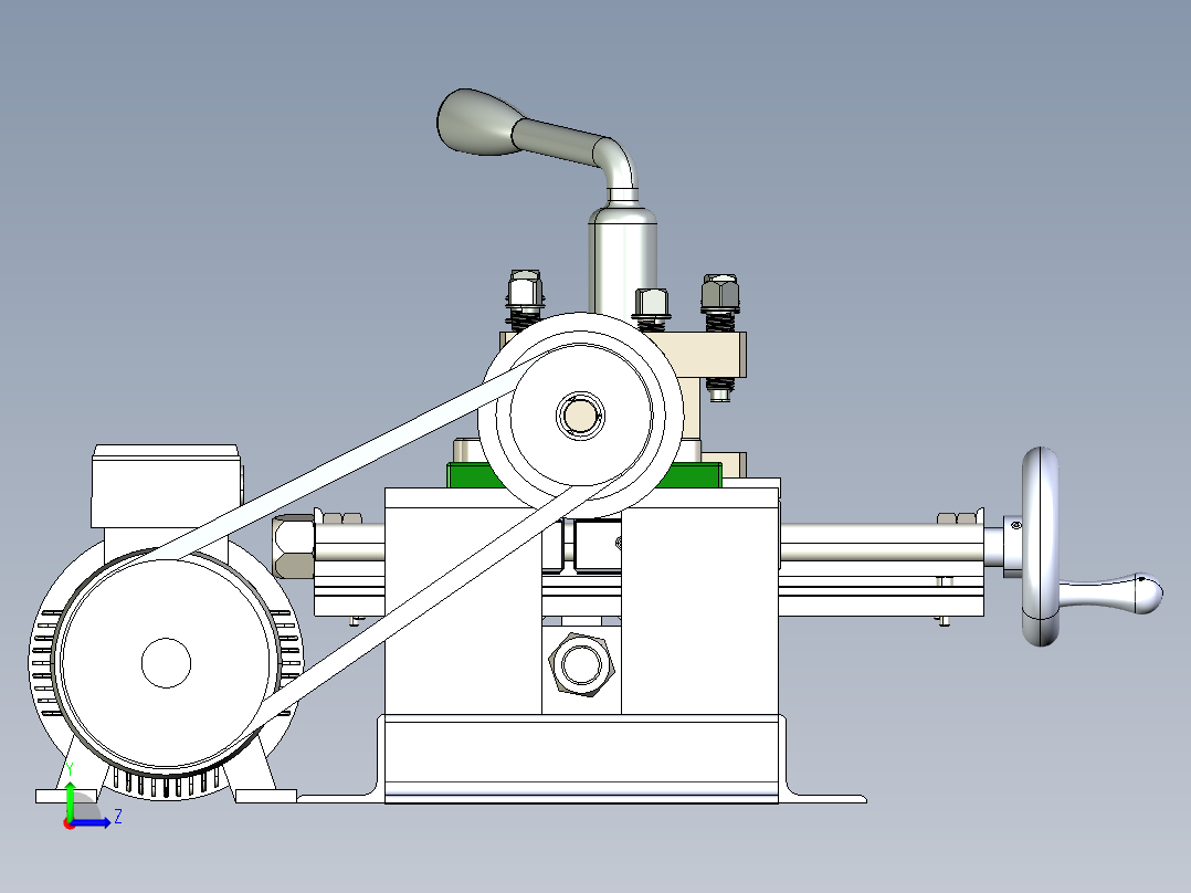 lathe车床核心结构3D图纸 Solidworks设计 附STEP IGS左视图