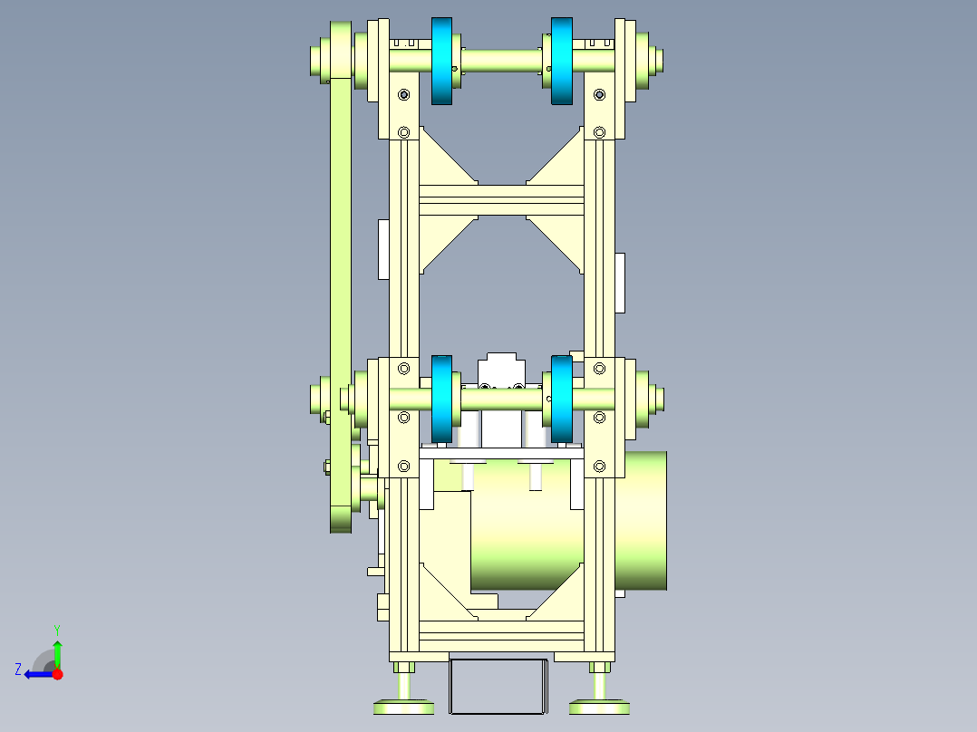 双层倍速输送线右视图