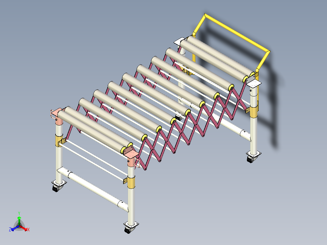 可伸缩辊筒线SW设计模型