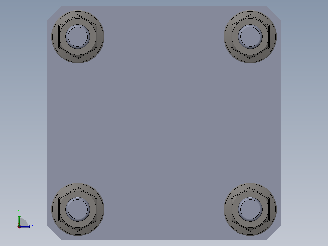横拉杆气缸（单作用）80x20x88 mm (1)左视图