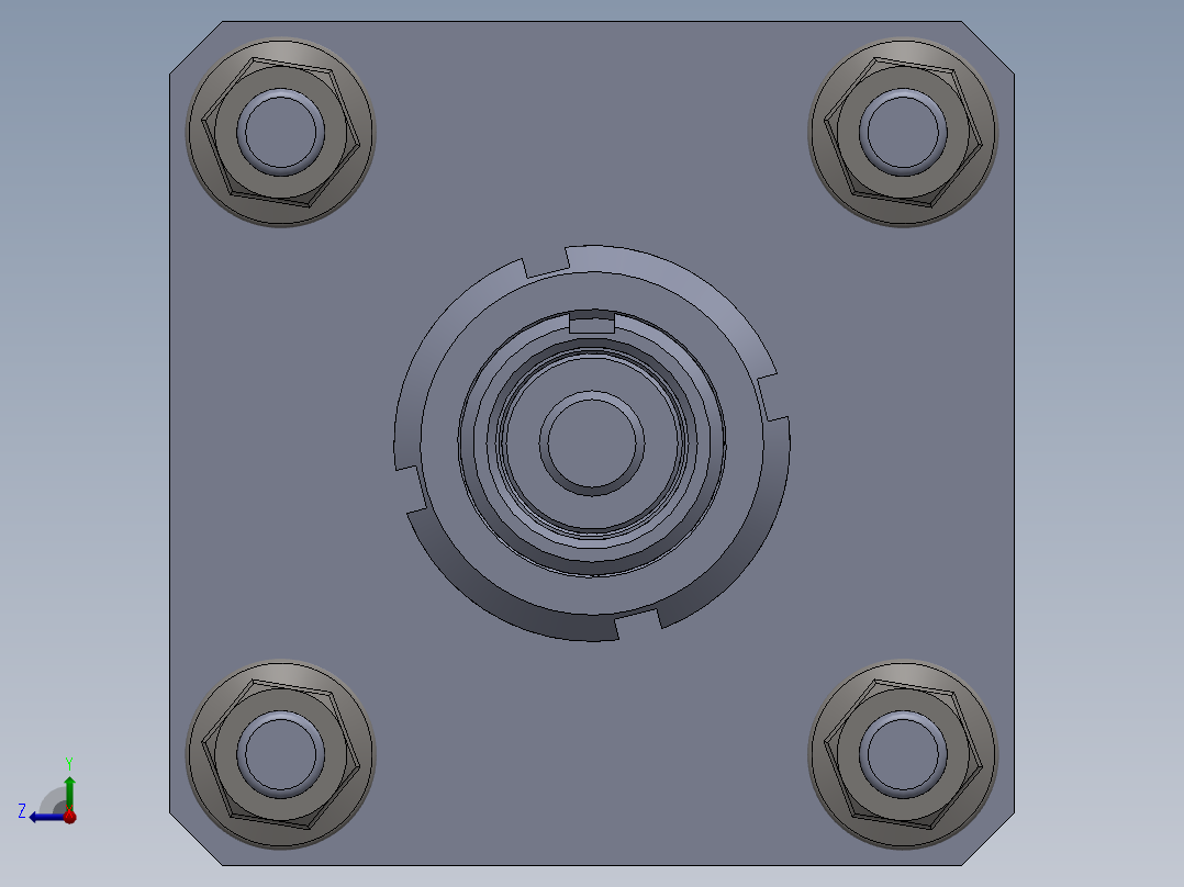 横拉杆气缸（单作用）80x20x88 mm (1)右视图