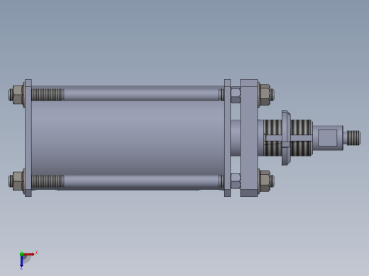 横拉杆气缸（单作用）80x20x88 mm (1)俯视缩略图