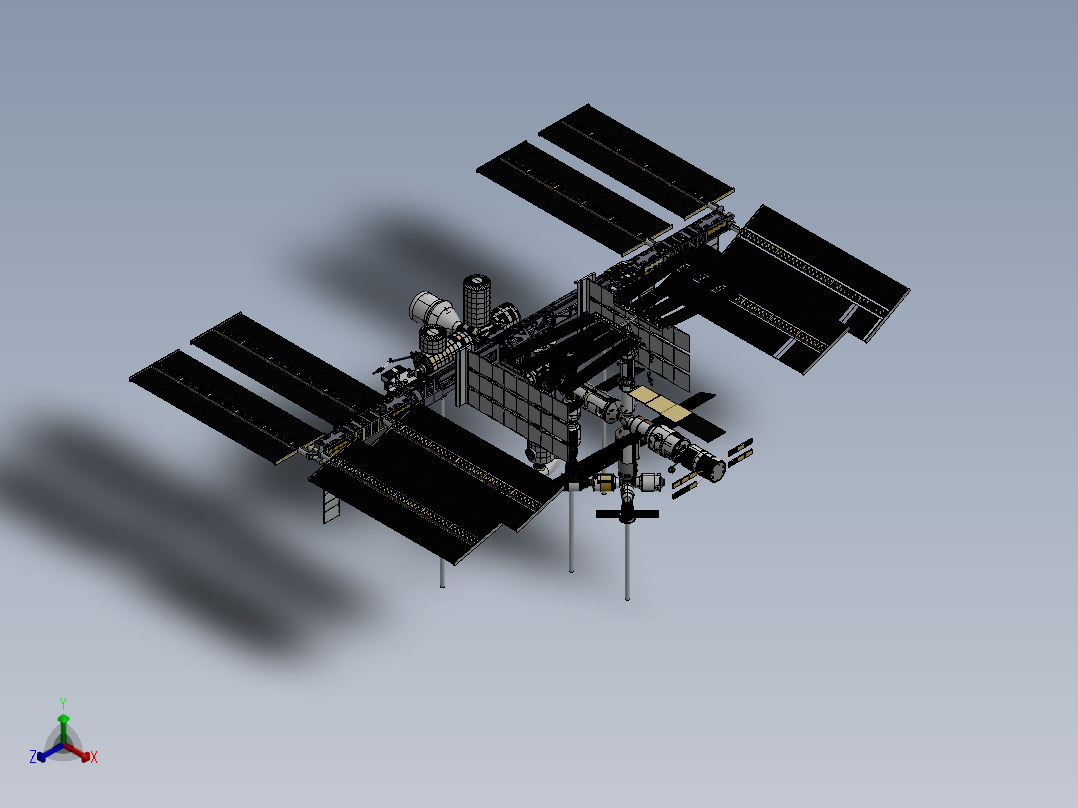 卫星、空间站(19)正等轴测图
