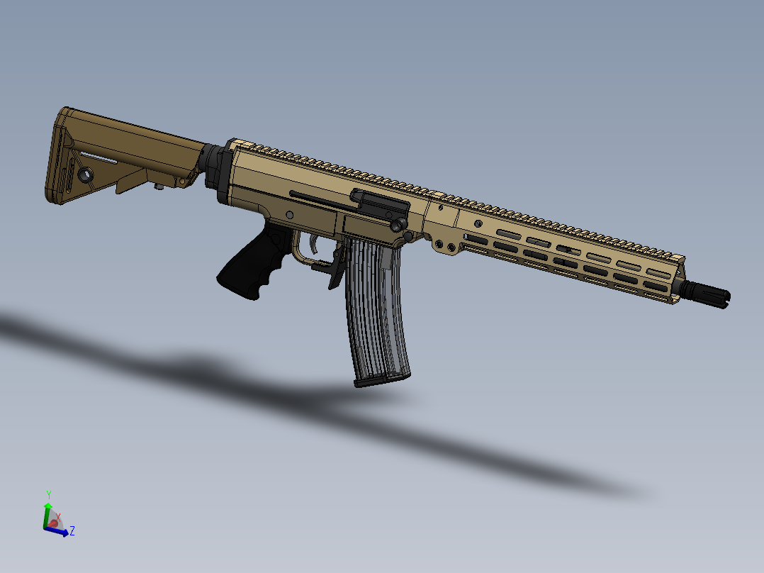 手枪左轮冲锋枪老式狙击步枪设计3D图纸f-4-semiautomatic-rifle SW STP