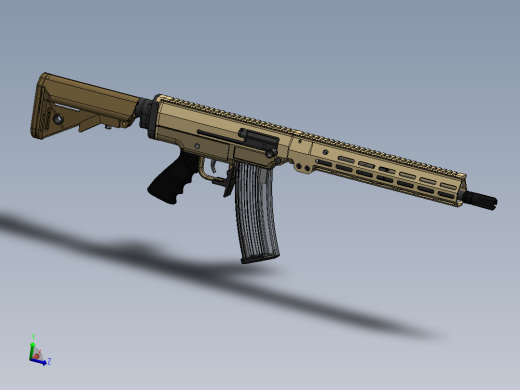 手枪左轮冲锋枪老式狙击步枪设计3D图纸f-4-semiautomatic-rifle SW STP