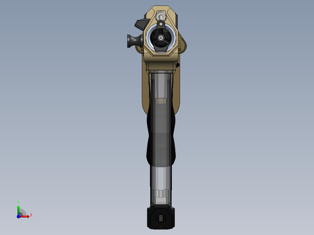 手枪左轮冲锋枪老式狙击步枪设计3D图纸f-4-semiautomatic-rifle SW STP前视图