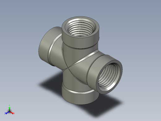 螺纹管四通-等径内丝 DN8