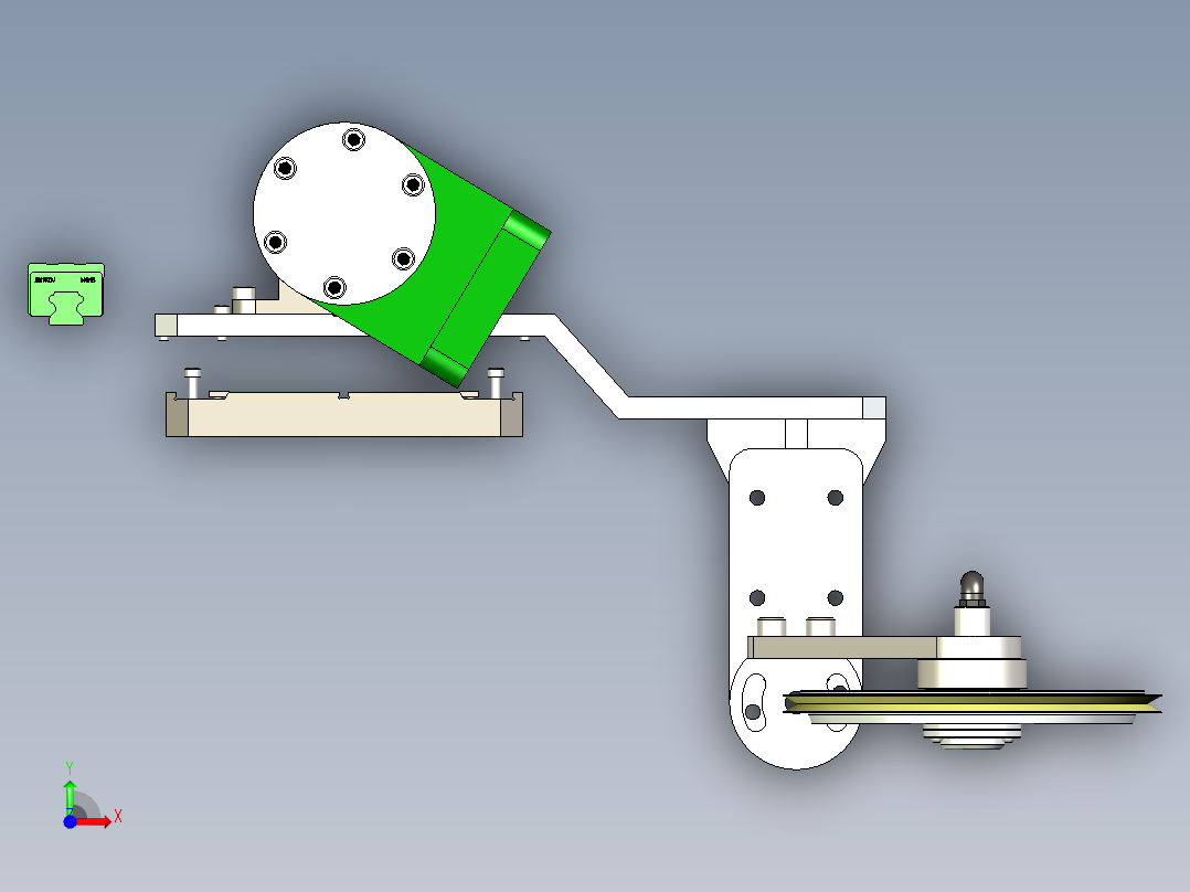 新型绕线机排线机构前视图