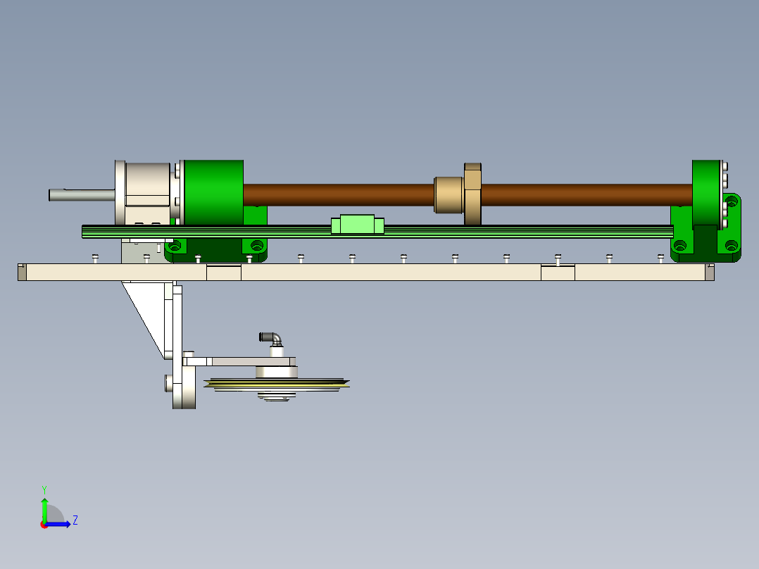 新型绕线机排线机构左视图