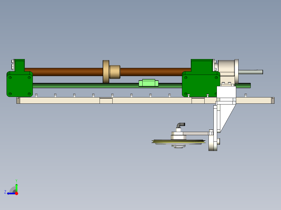 新型绕线机排线机构右视图