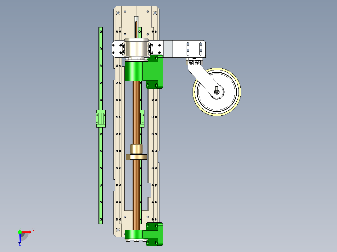 新型绕线机排线机构俯视图