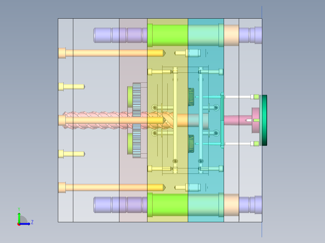 【ZM575】纯净水瓶盖注塑模具设计[矿泉水瓶盖]左视图