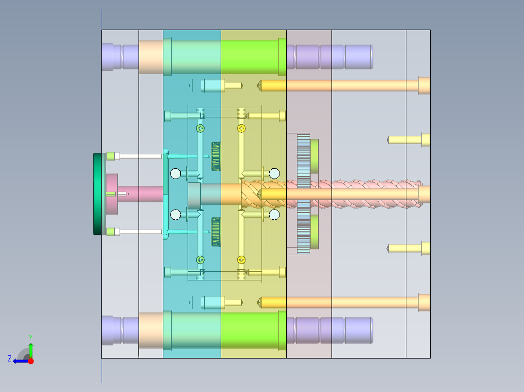 【ZM575】纯净水瓶盖注塑模具设计[矿泉水瓶盖]右视图