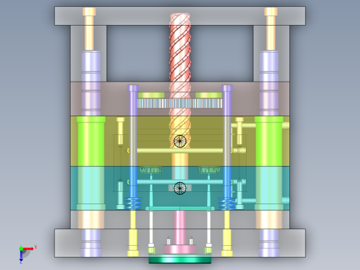 【ZM575】纯净水瓶盖注塑模具设计[矿泉水瓶盖]俯视缩略图